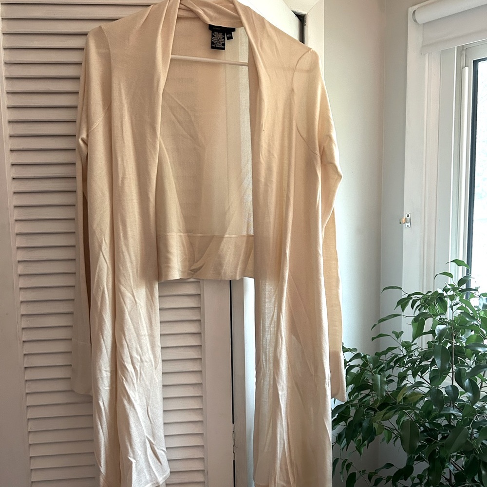 BCBG Max Azria Silk wrap with sleeves